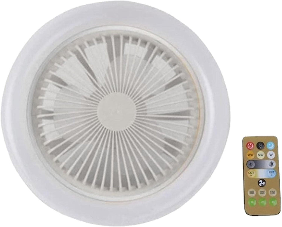 Fan Ceiling Fan with Light | Ceiling Fan Lamp | Light Socket Fan | Ceiling Fan with Led Lights and Remote Control, Low Profile Ceiling Fan with Dimmable Light for Kids Room, Kitchen, Bedroom