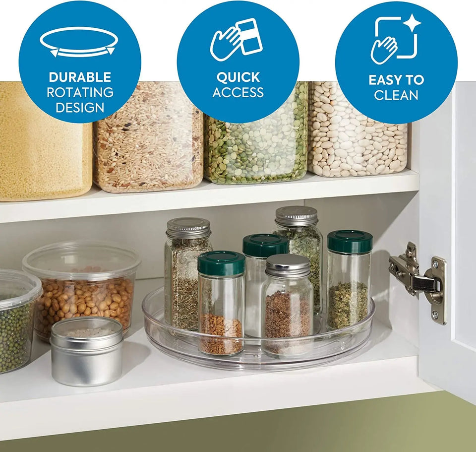 Interdesign Linus Plastic Herb Rack, Small Size, Clear