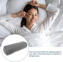 Load image into Gallery viewer, Round Neck Pillows round Cervical Roll with Removable Washable Cover Neck Roll Pillows Lumbar Pillow Ergonomically Designed for Head Neck Back Legs
