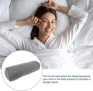 Round Neck Pillows round Cervical Roll with Removable Washable Cover Neck Roll Pillows Lumbar Pillow Ergonomically Designed for Head Neck Back Legs
