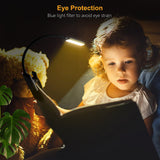 Book Light Rechargeable for Reading in Bed,  9 LED Reading Light Book Lamp with Power Indicator, 3 Eye -Protecting Modes- Stepless Dimming, Long Battery Life, 360° Flexible Clip-On Book Light