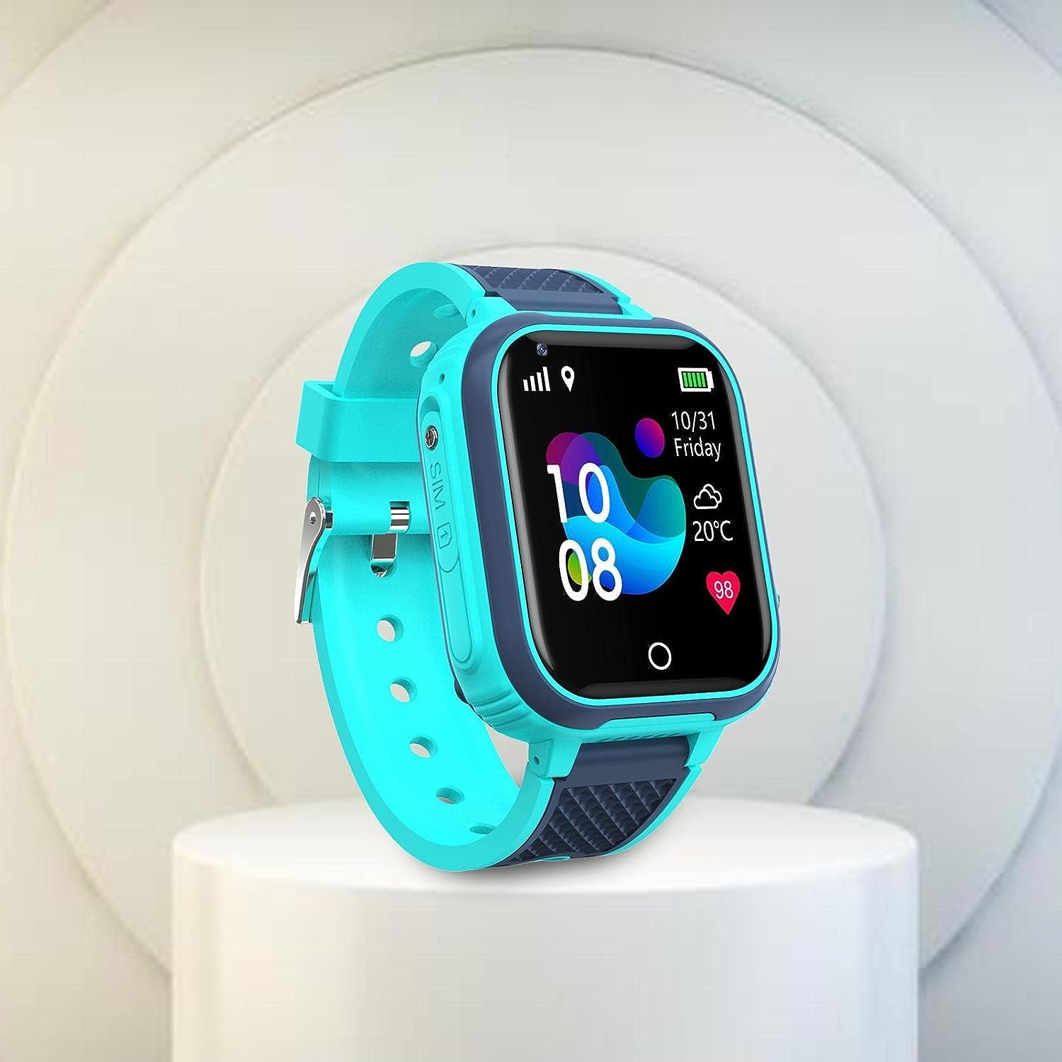 B Blesiya 4G IP67 Watch Phone Watch Call Flashlight Calculator for Children Boys Girls, Blue