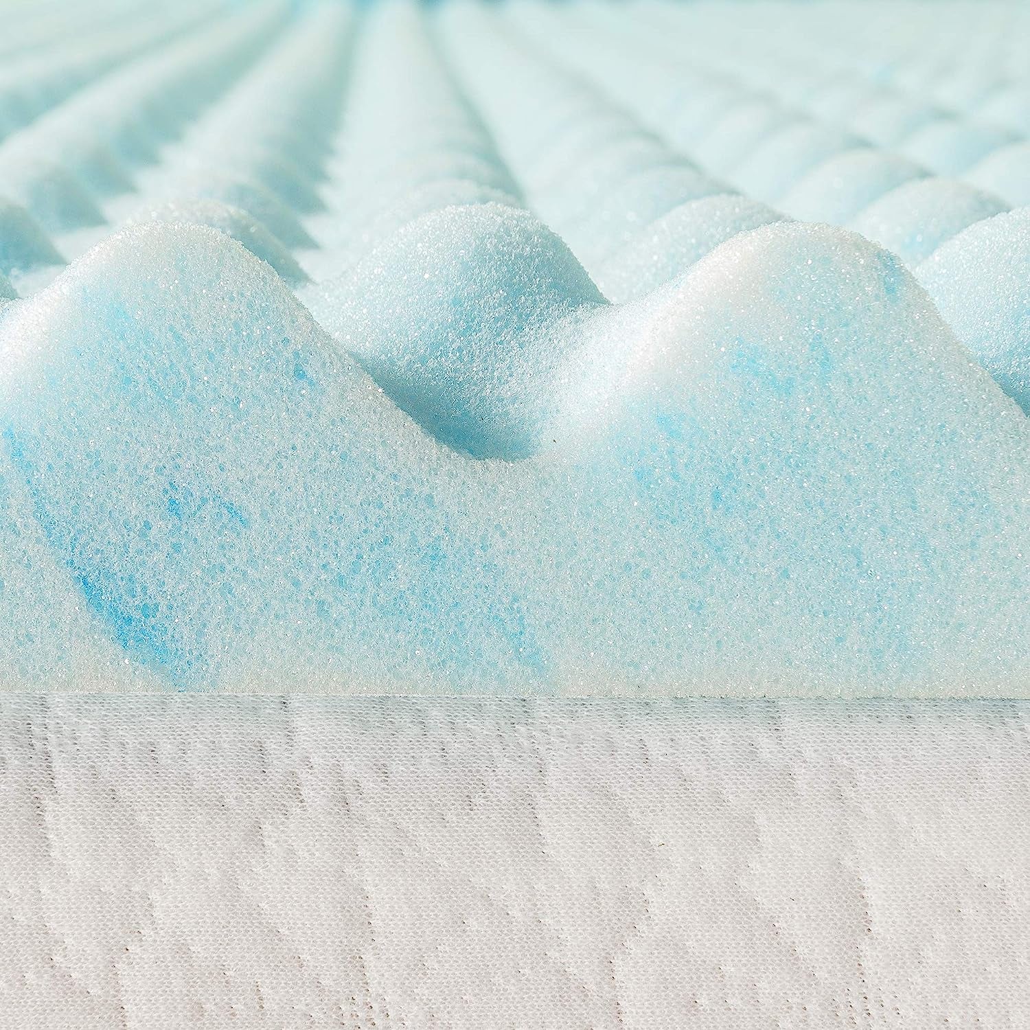Swirl Cool Gel Convoluted Memory Foam Air Flow Mattress Topper Protector 4Cm - Queen Size