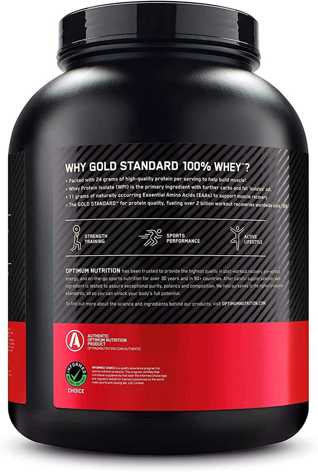 Gold Standard 100% Whey Protein Powder, Double Rich Chocolate, 2.27Kg