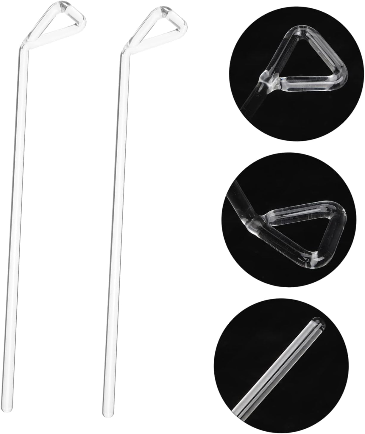 2Pcs Diffuser Cell Spreader Bars Cell Spreading Bar Science Experiment Kit Chemistry Glass Stick Cell Spreaders Glass Boom Transparent Triangle Cell Spreader