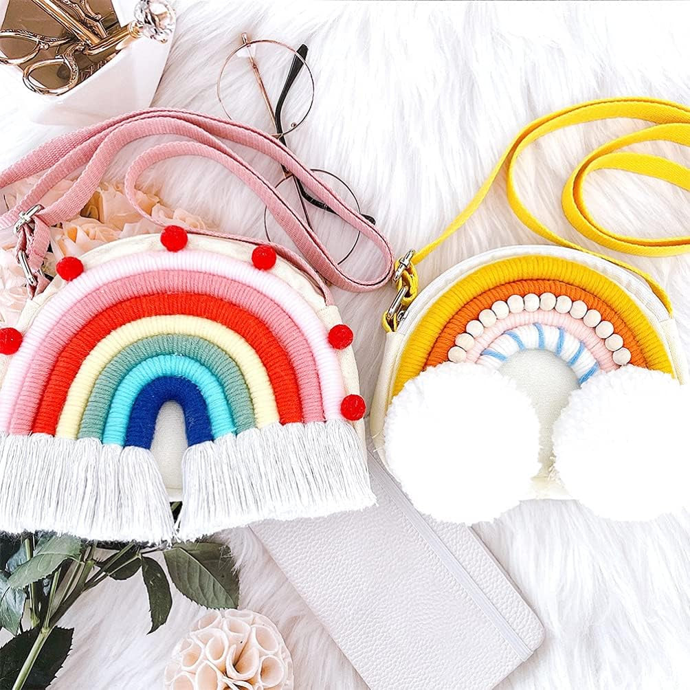 Zipper Wallet Kids Toddler Purse Rainbow Handbag Creative Crossbody Bag Hanging Decor Kids Purse