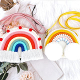 Zipper Wallet Kids Toddler Purse Rainbow Handbag Creative Crossbody Bag Hanging Decor Kids Purse