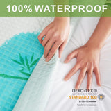 Super King Bamboo Mattress Protector Upgraded Design 3-Layer - Waterproof Fitted Sheet Mattress Cover Hypoallergenic Premium Quality Soft Pad Protects from Dust, Allergies
