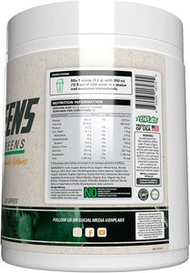 Ehplabs Oxygreens Daily Super Greens Powder - Green Superfood, Spirulina Herbal Supplement with Prebiotic Fibre, Alkalizing Antioxidants & Immunity Wellness, 30 Serves (Pineapple)