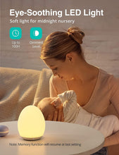 Load image into Gallery viewer, Night Light for Kids, Baby Night Light with 8 Color Changing Mode &amp; Dimming Function, Rechargeable Egg Night Light with 1 Hour Timer&amp;Touch Control, up to 100H

