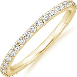 PAVOI 14K Gold Plated Cubic Zirconia Diamond Stackable Eternity Bands for Women