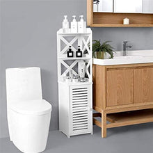 Load image into Gallery viewer, Bathroom Storage Utility Display Cabinet Stand White Waterproof 3 Shelves T2
