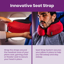 Load image into Gallery viewer, Evolution S3 Travel Pillow - Straps to Airplane Seat - Ensures Your Head Won&#39;T Fall Forward - Relax with Plush Memory Foam - Quick-Dry Fabric Keeps You Cool and Dry Indigo
