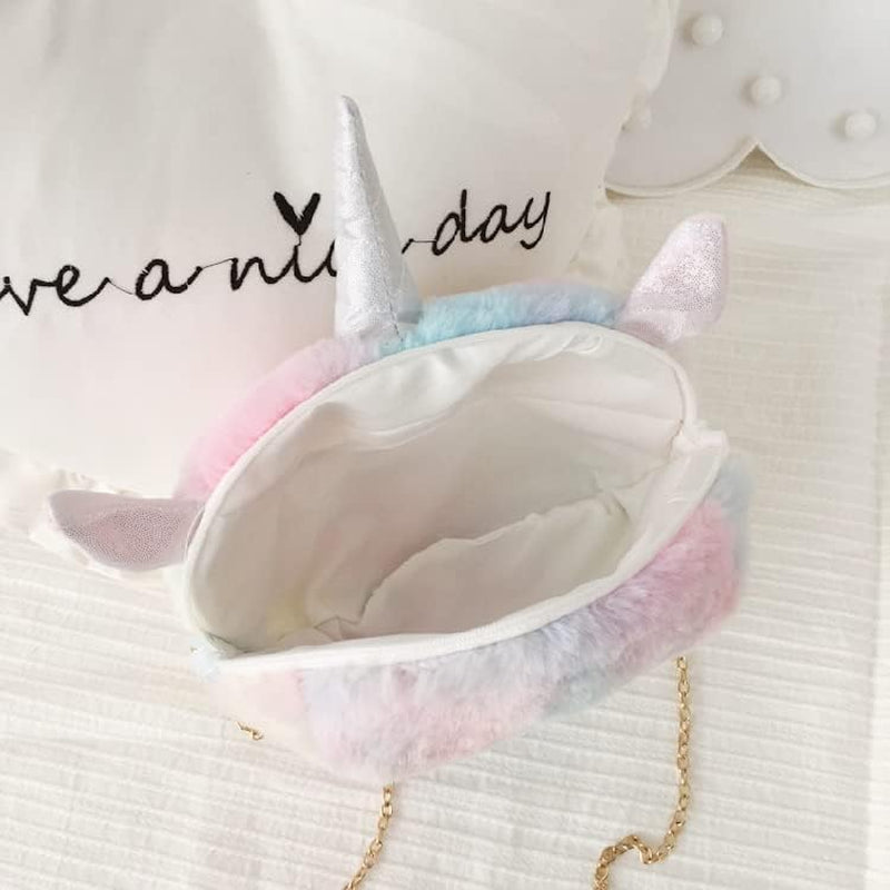 Girls' Unicorn Handbag Shoulder Bag Princess Crossbody Bag Mini Satchel Gifts for Girls Toddler Kids