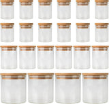 【AU Stock】 Empty 22 Piece Bamboo Spice Jar Starter Pack with Wooden Lids Glass Food Storage Jars with Bamboo Lids | 3 Sizes Included 12 X 75Ml, 6 X 250Ml, 4 X 500Ml