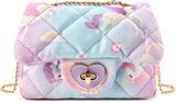 Unicorn Quilted Little Girls Crossbody Purse for Toddler Kids, 5.5'