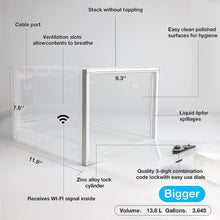 Load image into Gallery viewer, Lockable Box, Medicine Lock Box for Safe Medication, Clear Lockable Storage Box for Medicine, Food and Home Safety, Lockable Storage Bin, Refrigerator Storage Bins…
