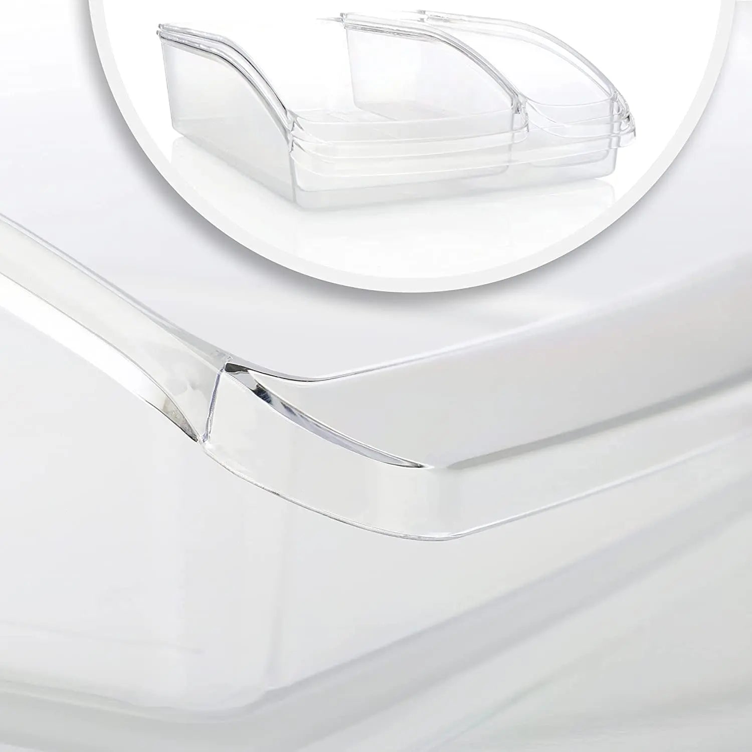 Refrigerator Organizer Bins, 12 Clear Plastic Fridge Storage Containers for Freezer Kitchen Countertops Pantry Organization, BPA Free