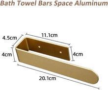 Load image into Gallery viewer, Bathroom Towel Holder Rack Adhesive,  Modern Thicken Rustproof Hand Towel Rack Bath Towel Bar for Bathroom Kitchen (Aluminium, Gold，20Cm)
