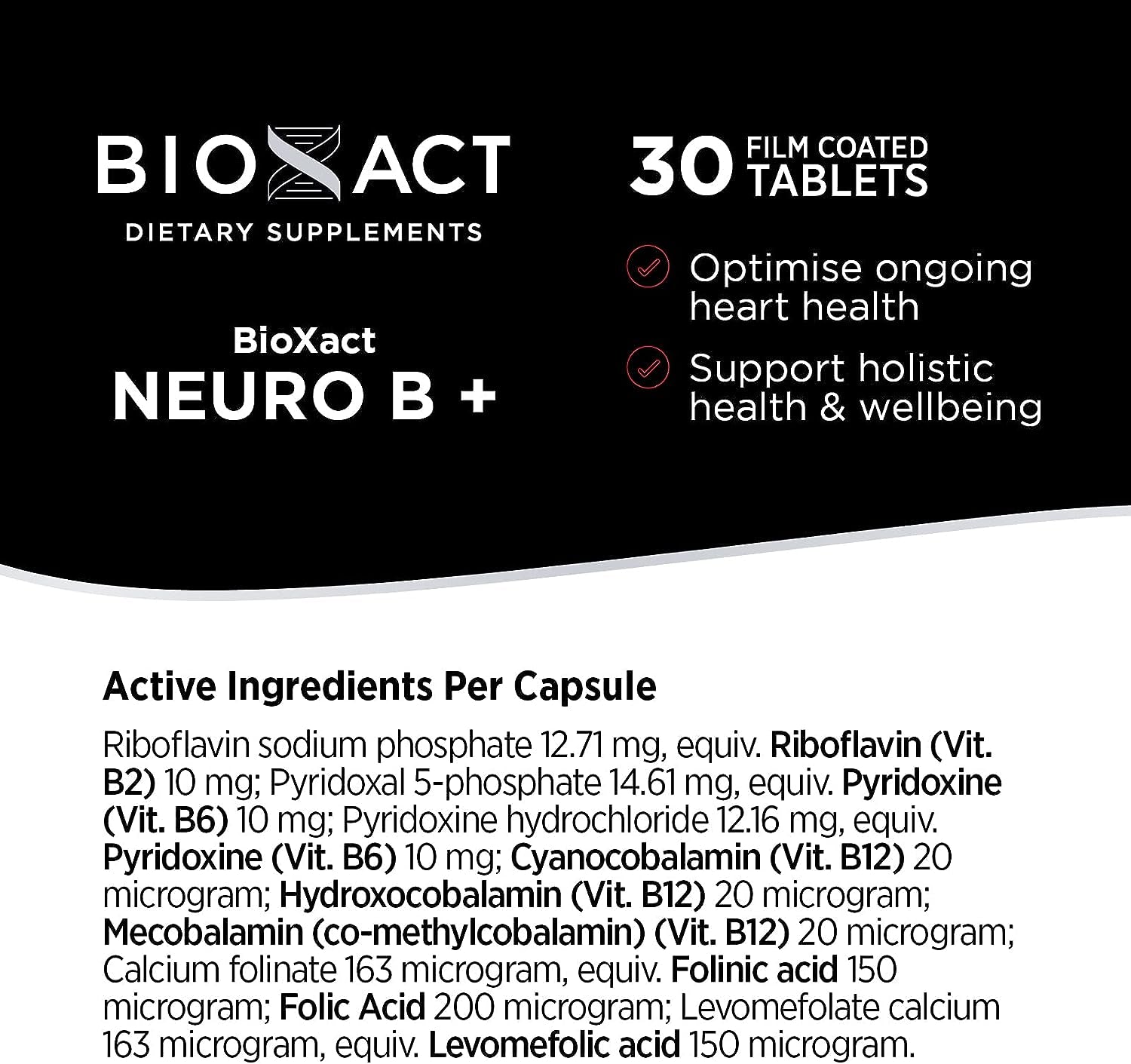 Neuro B+ Supplements - Vitamins - 30 Tablets Unique Blend – Wellness – Antioxidant – Australian Made