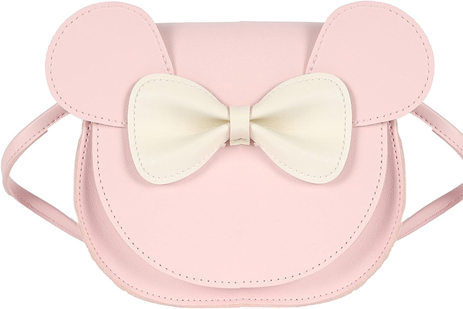 Little Girl Cute Little Mouse Ear Bow Kids Crossbody Purse，Pu Shoulder Handbag for Kids Girls Toddlers