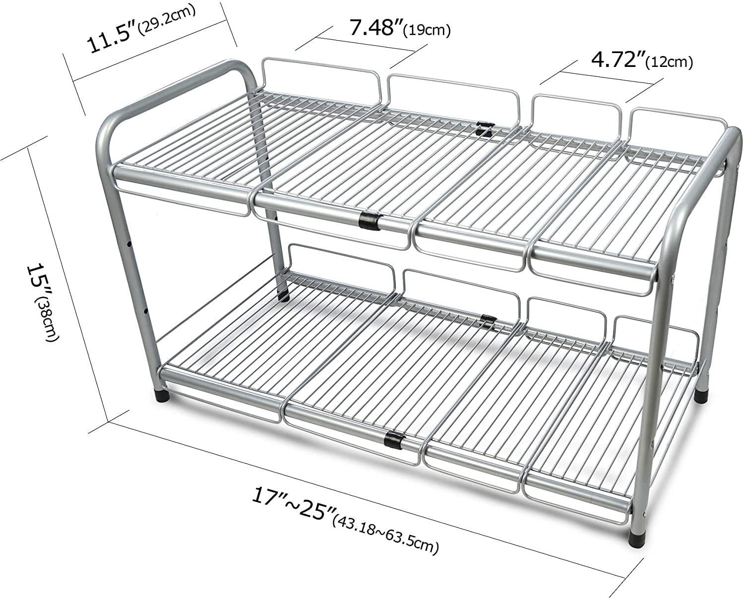 under Sink 2-Tier Expandable Cabinet Organiser Storage Shelf