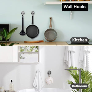 [6 Pack] Bathroom Hardware Set, Heavy Duty SUS 304 Stainless Steel Bath Accessories Set Wall Mount Towel Bar Set, Includes 16/24" Towel Bar,Toilet Paper Holder,Towel Ring, 2 Hooks