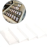 Set of 4 Spice Jar Rack Drawer Organizer Expandable Spice Seasoning Holder Storage Organisation for Countertop Kitchen