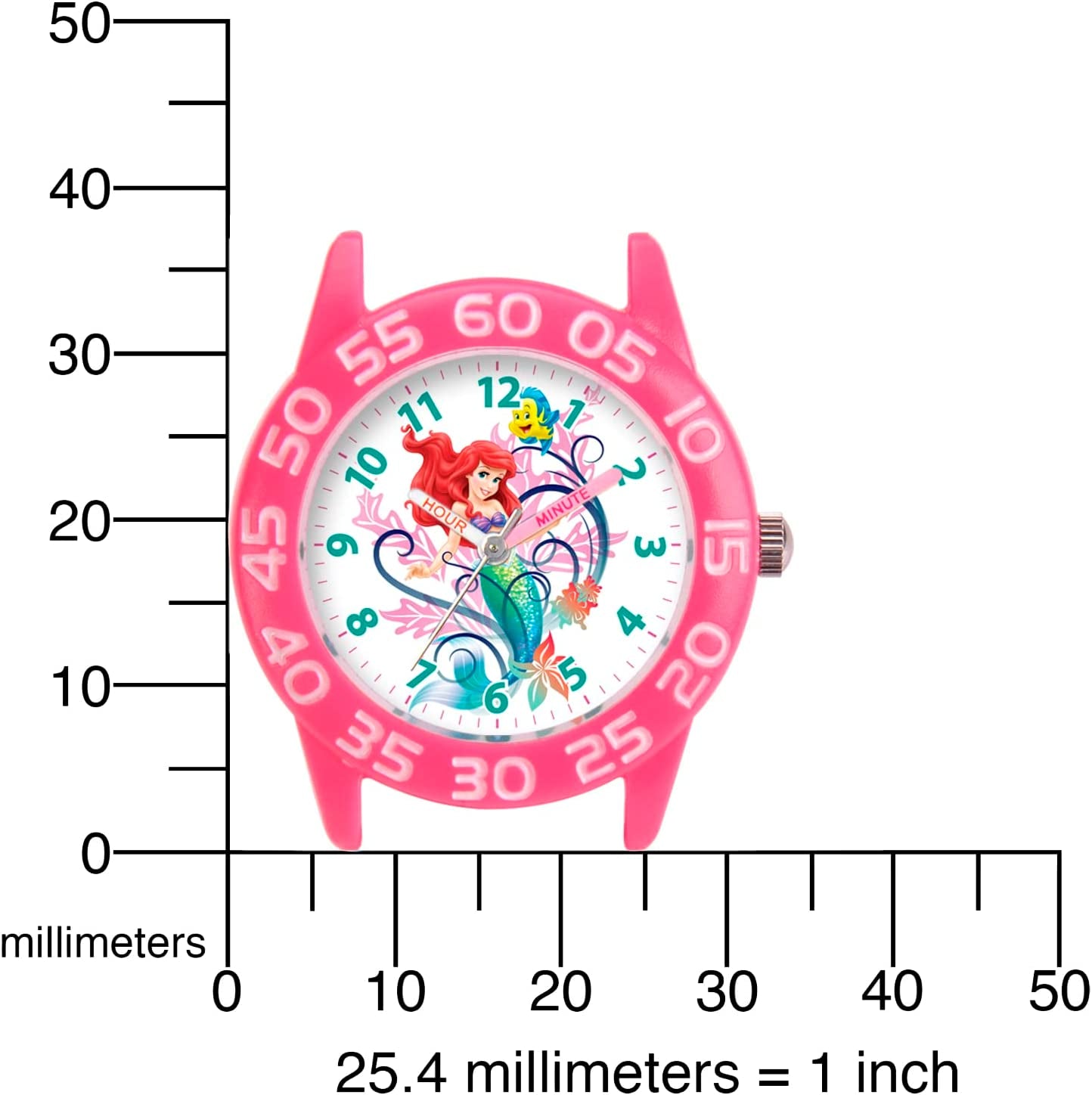 Princess Kids' Plastic Time Teacher Analog Quartz Nylon Strap Watch, Blue