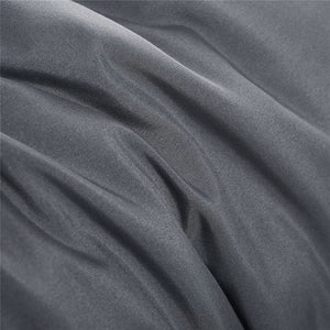 - Grey Quilt Cover Set, 1000TC Ultra Soft Microfiber Doona Cover Bedding Set in Solid Plain Color Gray (3Pcs, Queen Size)