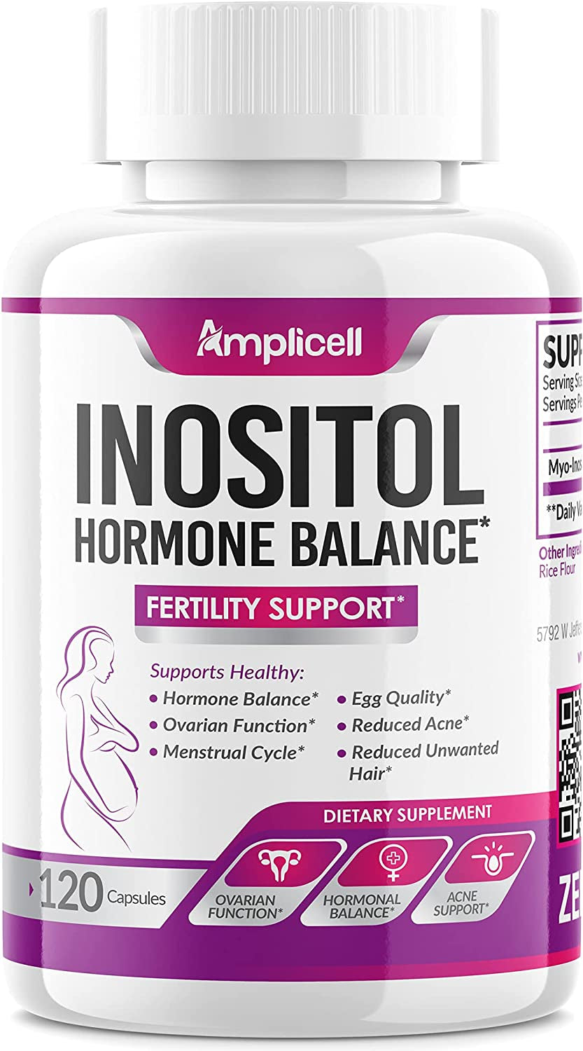 Hormone Balance for Women, Fertility Support Inositol Capsules, Potent Formula of 2000Mg Myo-Inositol, 120 Capsules