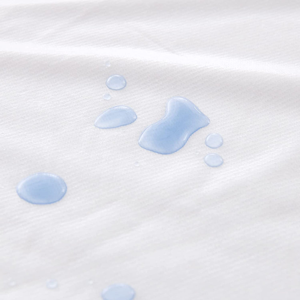 Luxurious Cotton Terry Towelling Waterproof Mattress Protector Moisture Absorbent Breathable Soft Polypropylene Layer Rustle Free Purafresh Treated Fibres - Single Bed (91Cmx190Cm)
