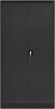 Load image into Gallery viewer, Locker Cabinet Steel Filing Cabinet 185Cm Lockable File Storage Cupboard 2 Door 4 Shelves Office Home Stationary Black

