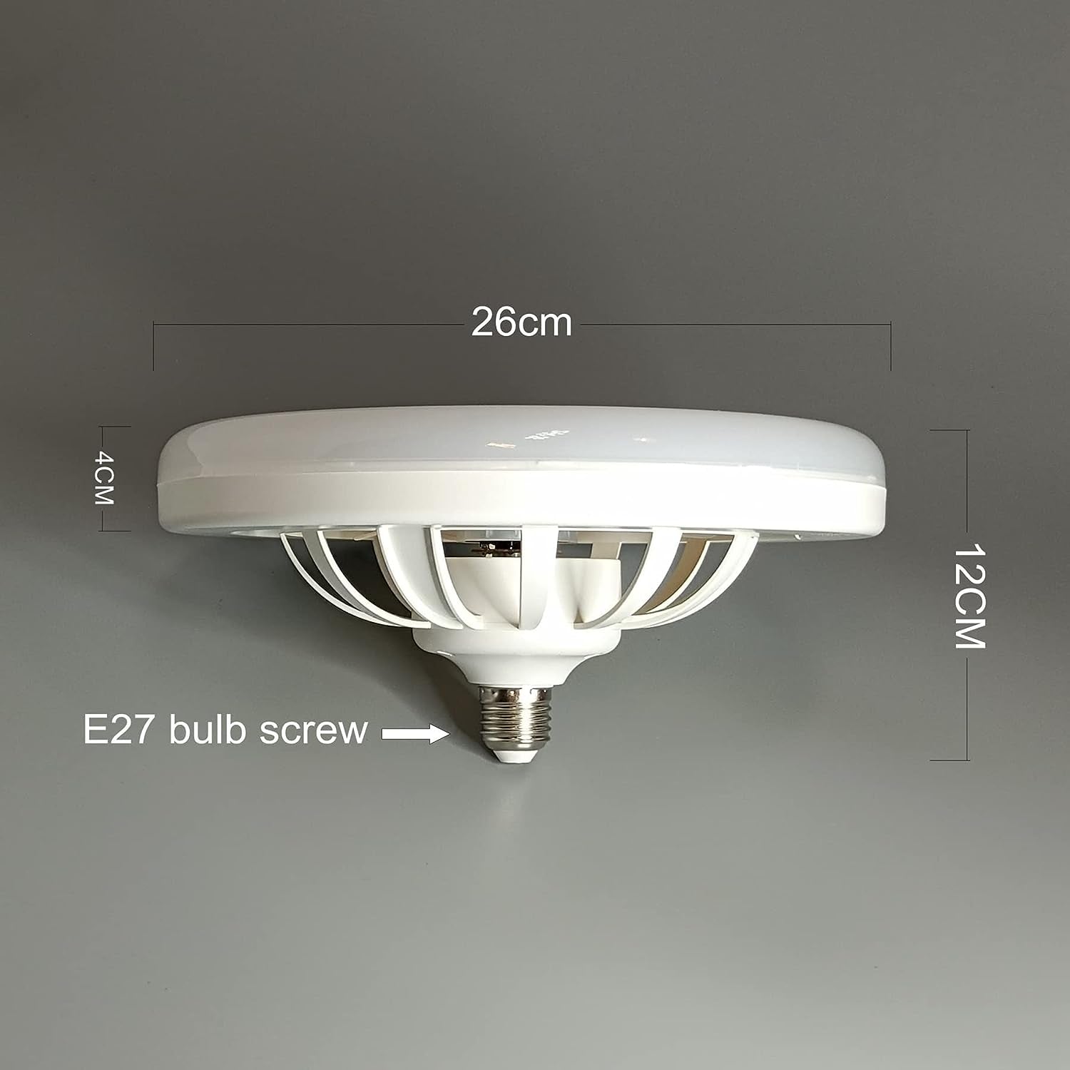 Socket Fan Light Ceiling Fan with Led Light Small Fan Lamp,High Brightness with Breeze,E27 Base,Switch Control,For Top of Desk Tent Garage Storage Room Dressing Room Other Small Rooms (Fan Light Only)