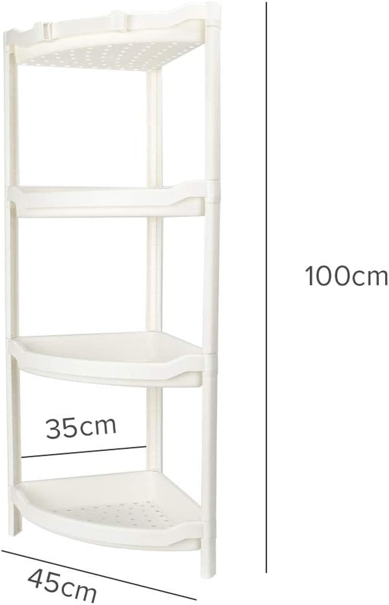 4 Tier Shower Rack Telescopic Bathroom Adjustable Corner Caddy Shelf Storage
