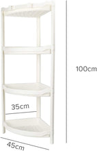 Load image into Gallery viewer, 4 Tier Shower Rack Telescopic Bathroom Adjustable Corner Caddy Shelf Storage
