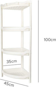 4 Tier Shower Rack Telescopic Bathroom Adjustable Corner Caddy Shelf Storage