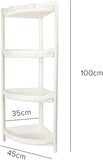 4 Tier Shower Rack Telescopic Bathroom Adjustable Corner Caddy Shelf Storage