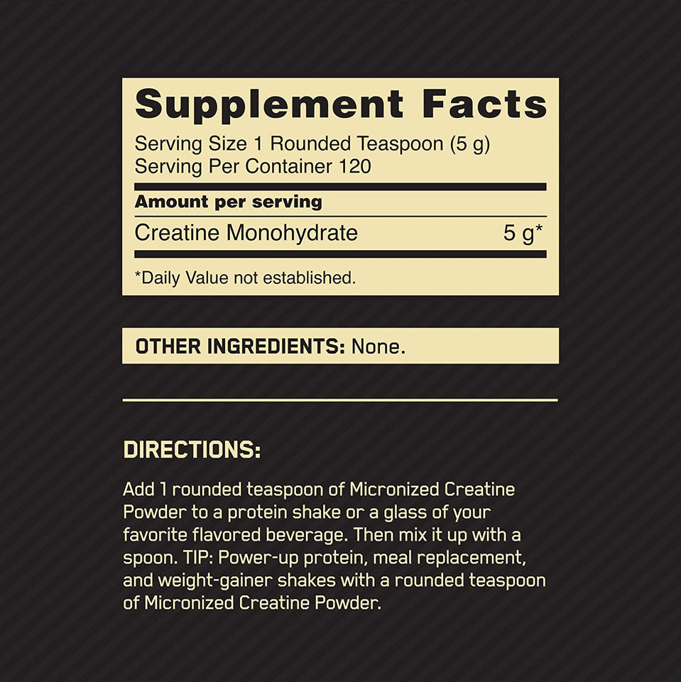 Creatine Powder, Unflavored, 600G