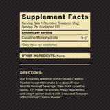 Creatine Powder, Unflavored, 600G