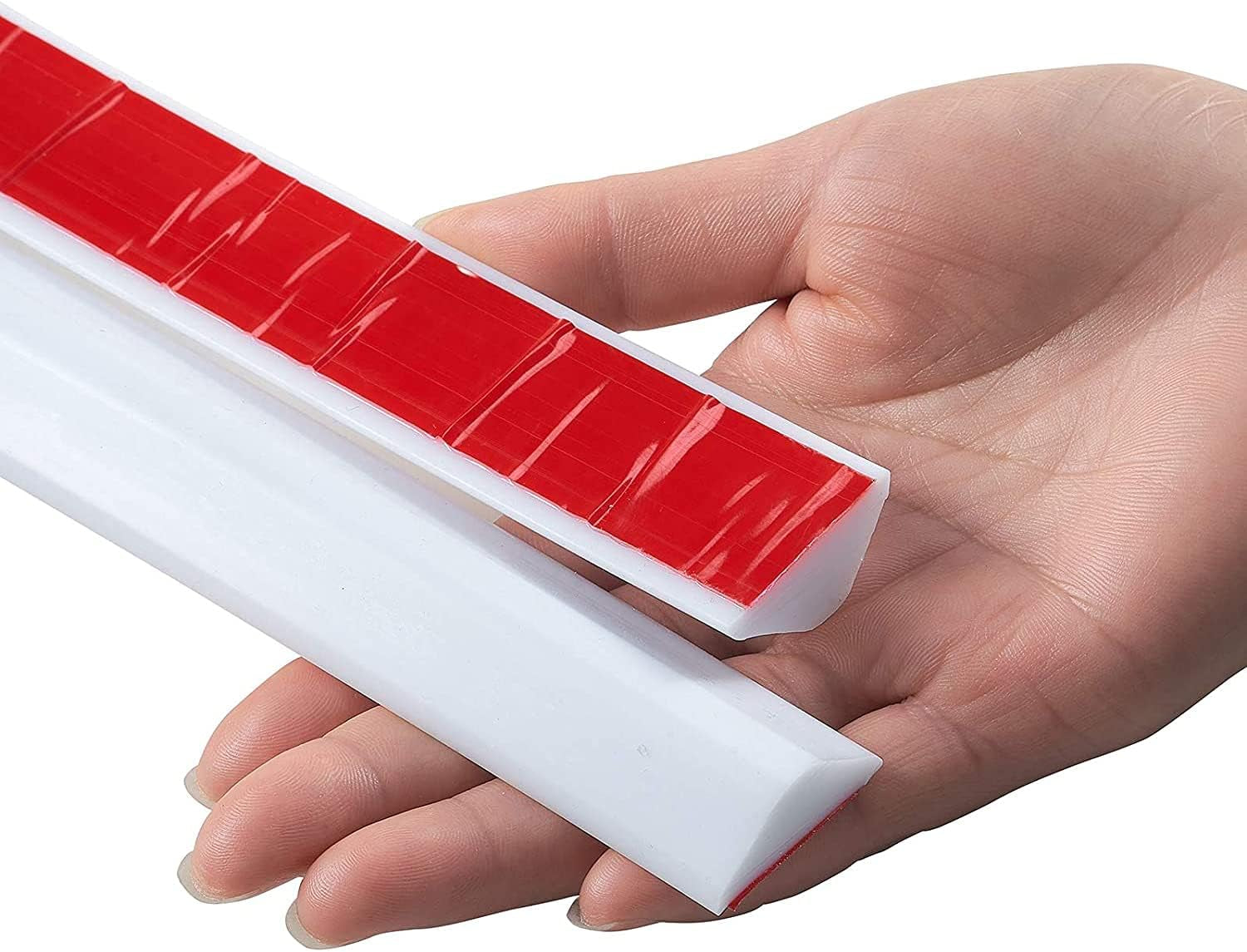 Collapsible Shower Threshold Water Dam Shower Barrier Shower Door Dam Silicone Self-Adhesive Water Stopper Wet Room Bathroom,White,160Cm