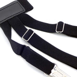 Mens Shirt Stays Upgrade Adjustable Elastic Garter Military Shirts Holder with Non-Slip Locking Clamps
