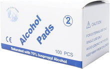 Load image into Gallery viewer, Alcohol Prep Pads,Aolvo Alcohol Wipes Individually Wrapped,Ideal for Cleaning, Sterilizing Skin,Small Wounds,Electronics,Lens,Nail Remove, Pack of 100

