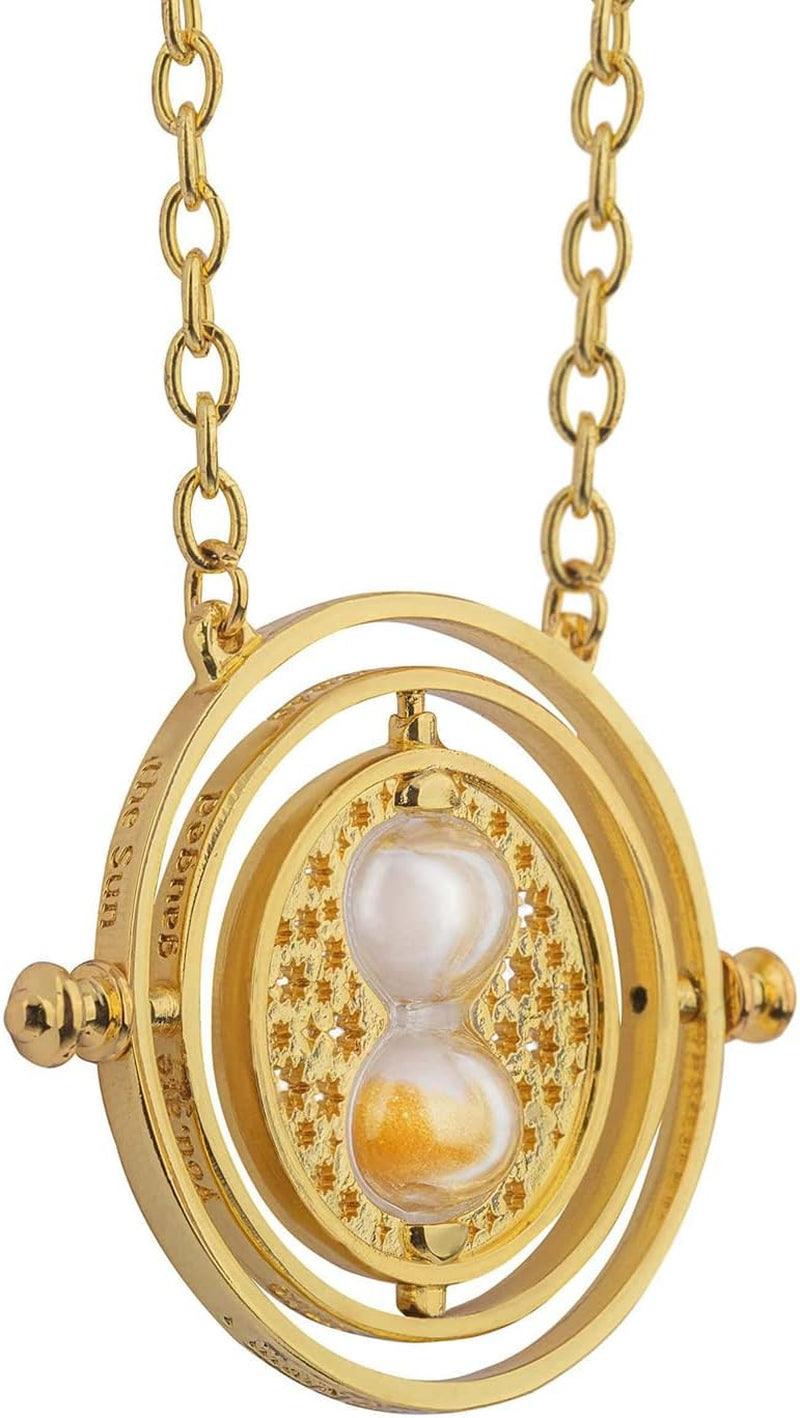 Time Turner Hourglass Pendant Necklace Rotating Jewelry Friendship Necklaces Gifts for Girls Decorations Cosplay Costume Jewelry Women Accessories