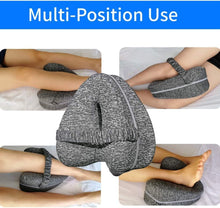 Load image into Gallery viewer, Knee Pillow for Side Sleepers with Elastic Strap, Memory Foam Leg Pillow, Ideal for Spine Alignment, Hip, Back &amp; Joint Pain Relief - for Better Sleeping with Breathable &amp; Washable Cover
