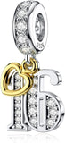 Murano Glass Charm Fit Pandora Charm Bracelets,925 Sterling Silver Flower Charm Glass Bead for Bracelet and Necklace