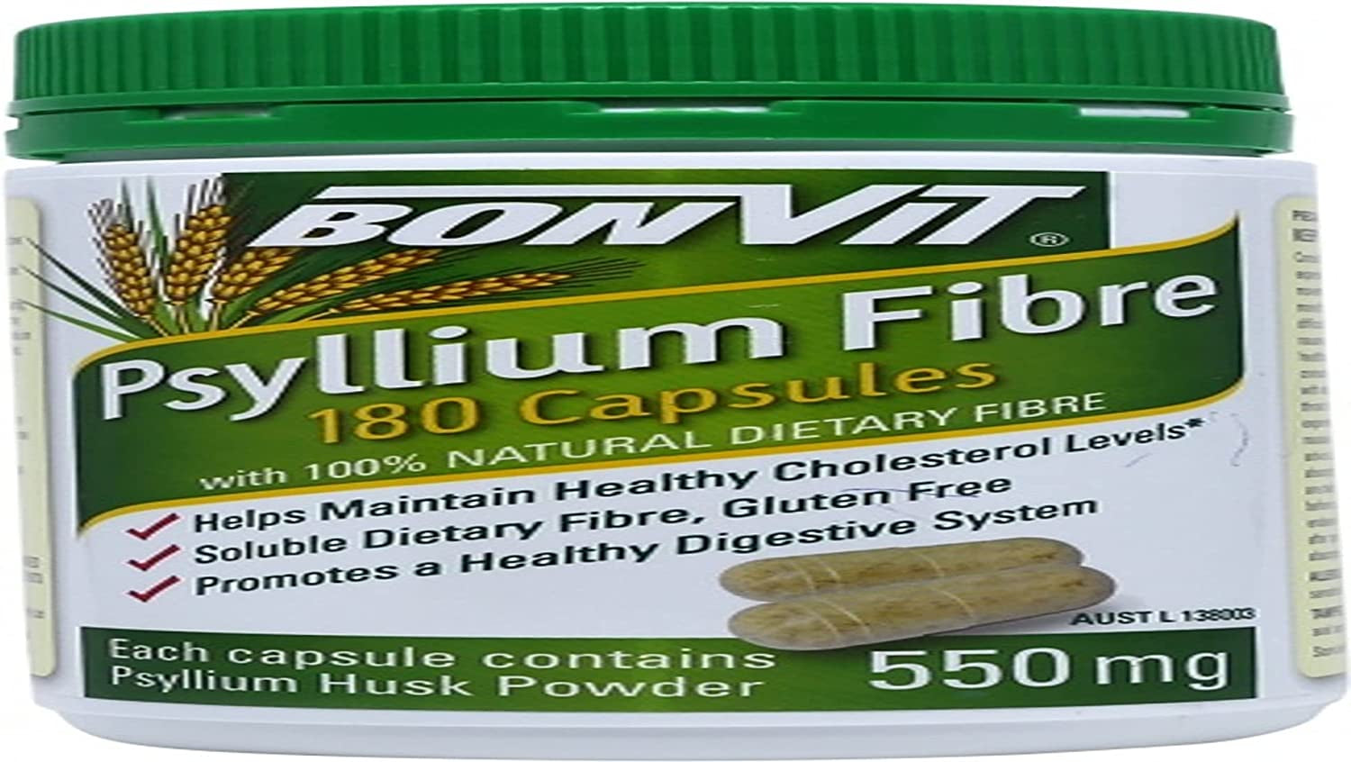 550Mg Psyllium Fibre 180 Capsules