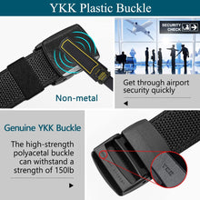Load image into Gallery viewer, Men&#39;S Micro-Elastic Belts with Plastic Buckle for Work Sports, Easy Trim to Fit 27-46&quot; Waist
