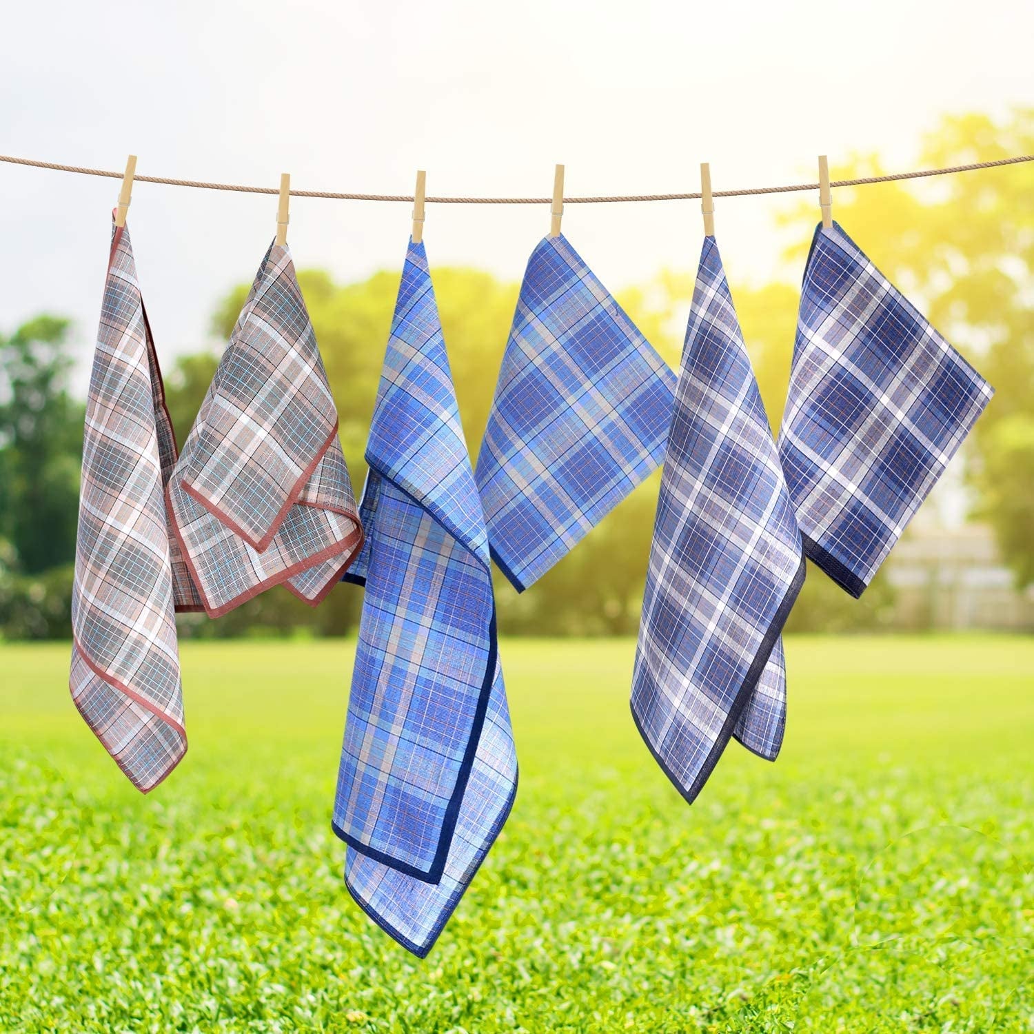 Men'S Handkerchiefs, 100% Pure Cotton Handkerchiefs Pocket Square Hankies, Great Gifts for Men Father