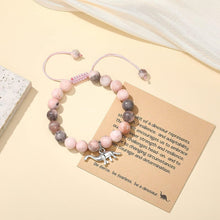 Load image into Gallery viewer, Girls Jewelry - Pink Natural Stone Braided Bead Bracelet for Teen Granddaughter Daughter Niece, Jewelry Gifts for Birthday Cute Stuff Trendy Things
